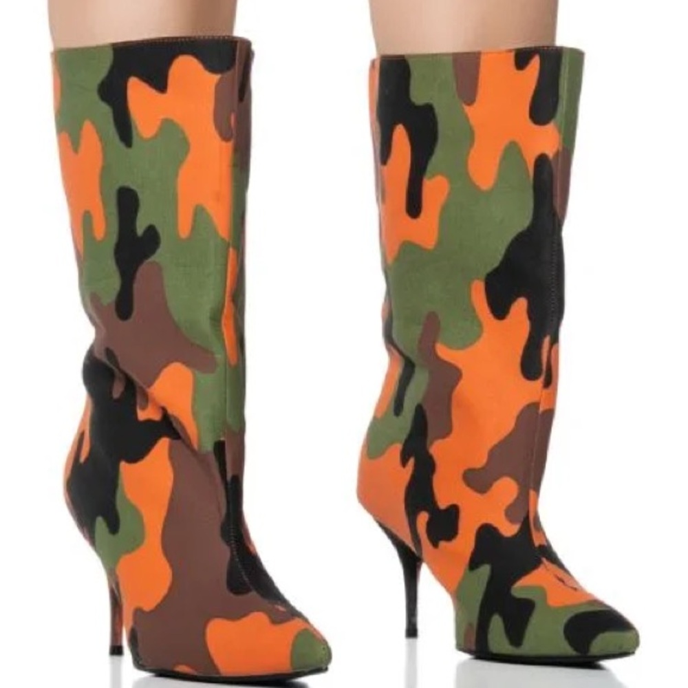 Camouflage Ankle Boots for Women